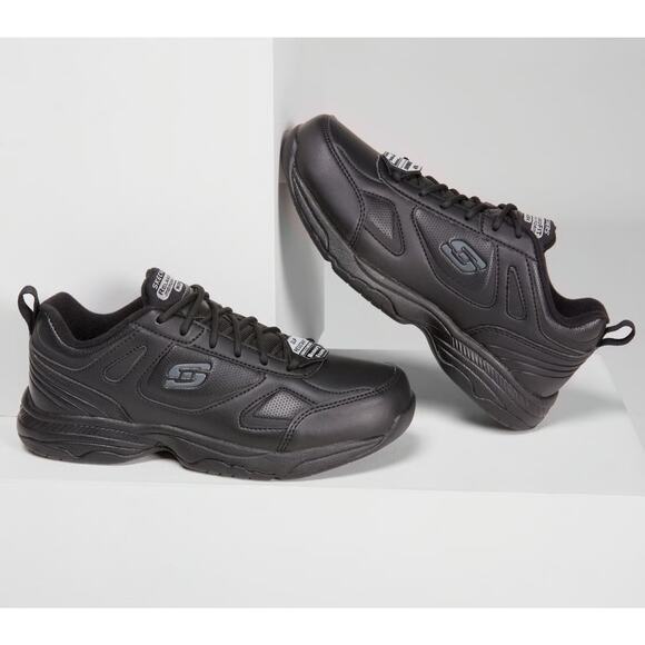 Skechers Women's 8 Black Work Relaxed Fit Dighton Bricelyn SR Sneakers LB15-24 - Picture 1 of 8